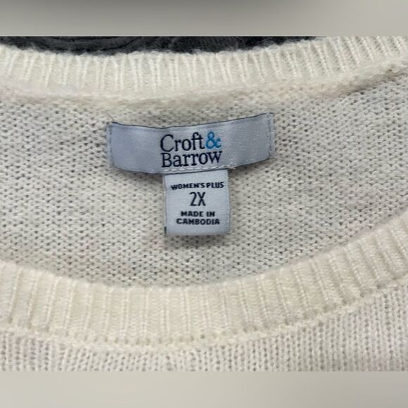 NWT Women’s 2X White Sweater Very Soft NEW - Picture 4 of 8